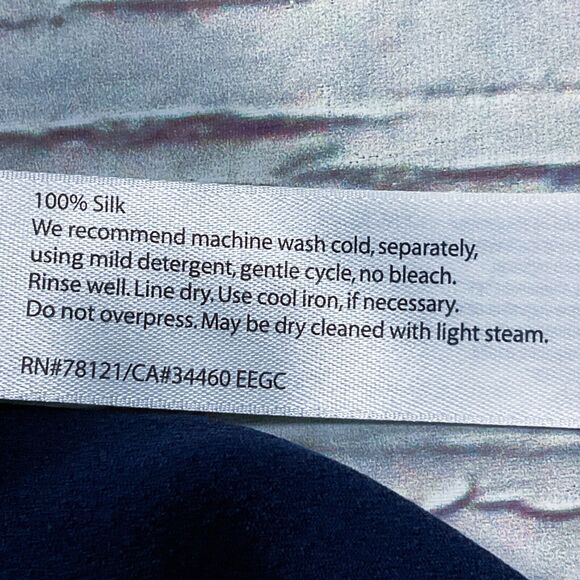 Eileen Fisher Womens Pants sz 2X new nwt $278 Navy Blue Silk Cropped Ankle x28" - Picture 10 of 12